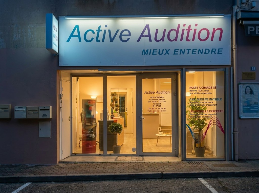 Vitrine du centre Active Audition Heyrieux, 47 Avenue Général Leclerc